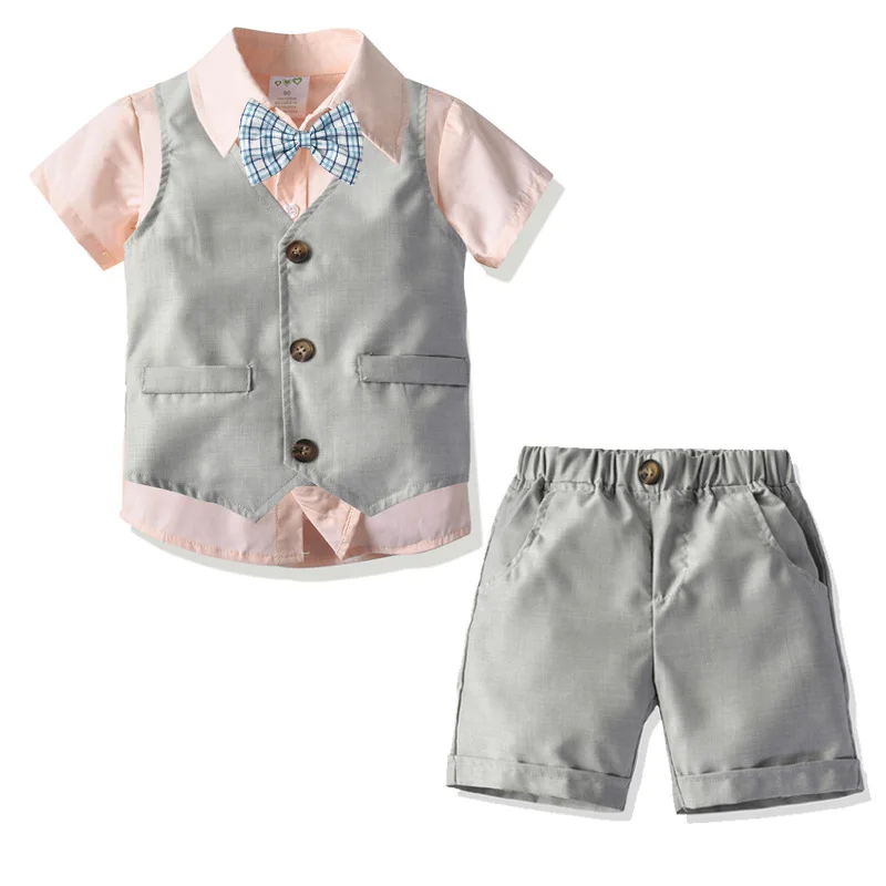 

Summer New Clothing Sets boy Cotton Casual design boutique boys baby suit party clothes sets