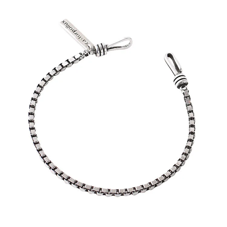 Sterling Silver Bracelet Ins Niche Design Korean Version Simple Personality Retro Net Red Trendy Cold Wind Bracelet