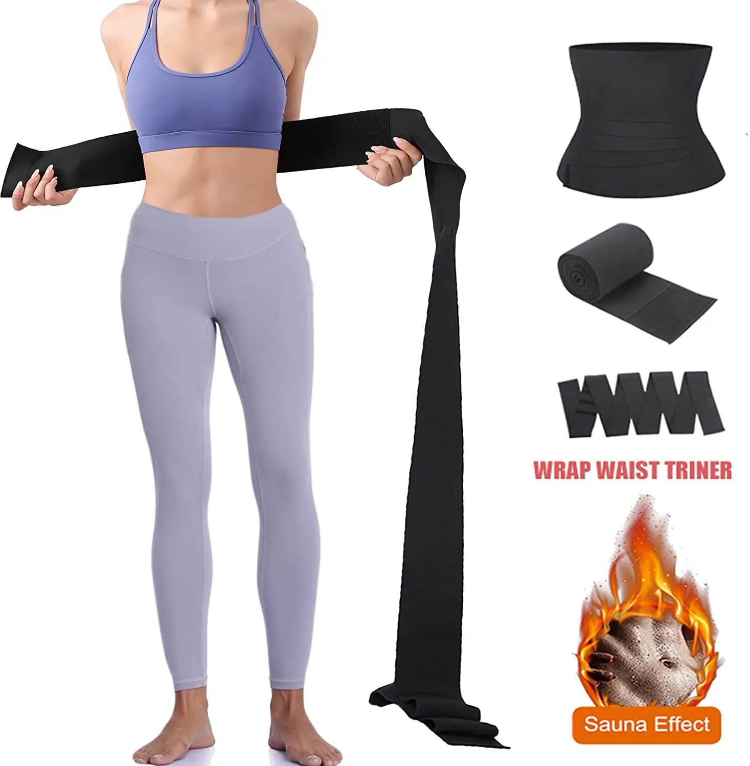 

Invisible  Women Fat Tummy Trimmer Control High Compression Waist Wrap Band Slimming Belt Waist Trainer, Black colors