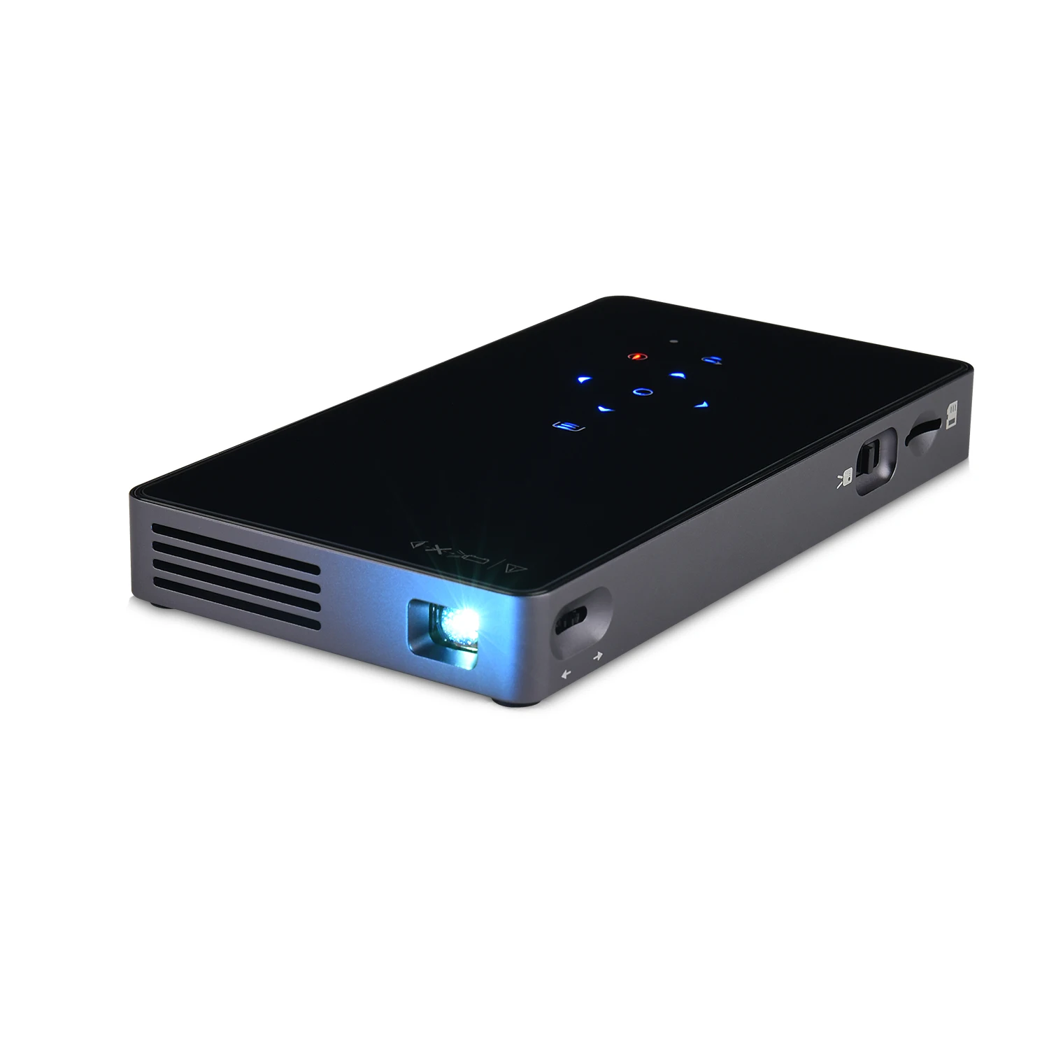 

2021 Wholesale Portable Wifi LED Lamp Home Theater System Outdoor Use Android HD Video Projector Mobile Phone Projector, Black