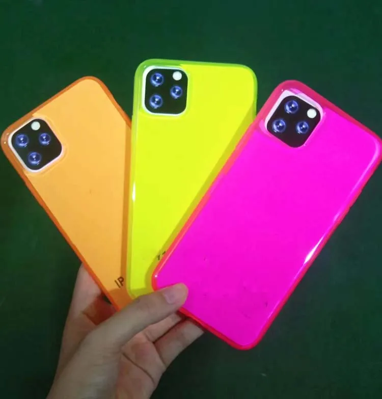 

New product fluorescent color crystal clear 1.5mm TPU transparent phone cover case for samsung galaxy j510