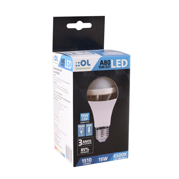 
China Customized LED Table Lamp Packaging Box, Energy Saving Light Bulb Paper Box for Solar Street Light Packaging 