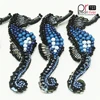 marine organism sea horse rhinestone patch with beads&pearl sewing on patches for garments