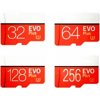 

2019 Wholesale Evo Plus Class 10 Memory Cards Real Capacity 32GB 64GB 128GB 256GB Micro TF SD Card with Free Adapter