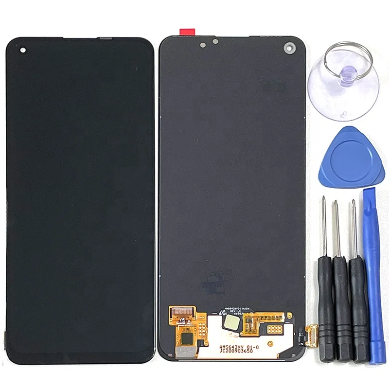 

6.4" AMOLED For Realme 7 Pro LCD Display Screen Replacement Touch Panel Digitizer Display For Realme 7Pro RMX2170, Black