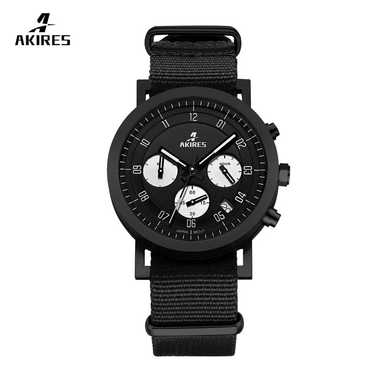 

New men business wristwatch military chronograph date clock waterproof stainless steel sport mens quartz luxury watch