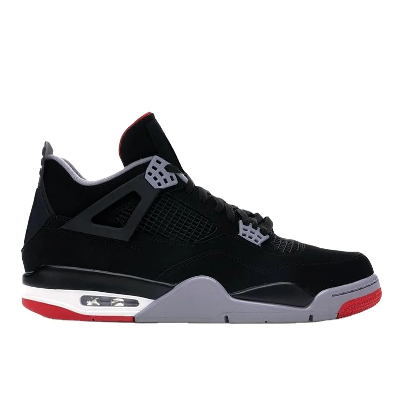 

2022 Women's High Quality OG AJ 4 Retro 4s Bred Black Cat College Blue Fire Red Men's Fashion Sneakers AJ 4 Basketball Shoes, Picture