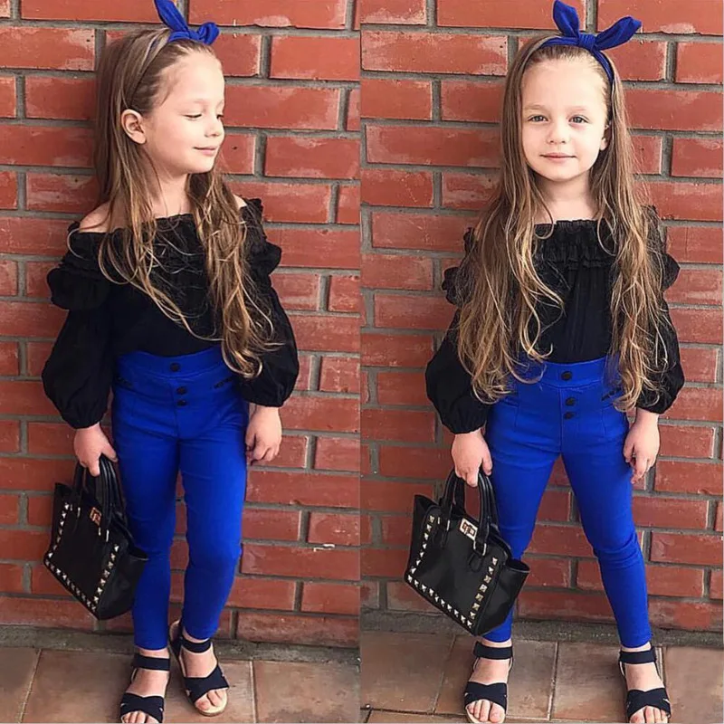 

Best Selling China Kids Shorts Pants Designer Clothes Girls Boutique Clothing Kids Off Shoulder Outfit Suit