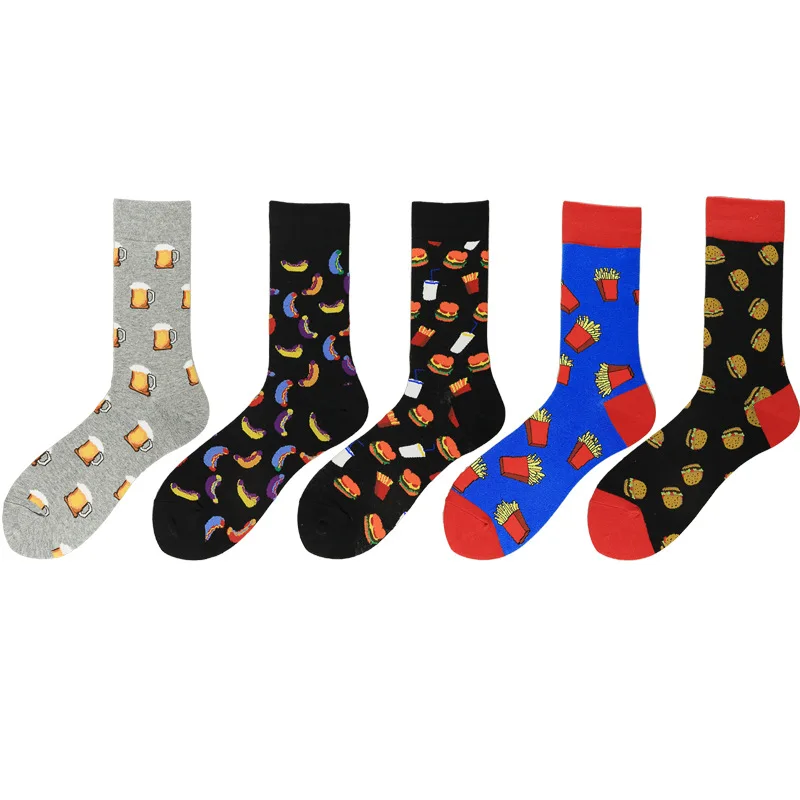 

AR-118 Men's Fun Dress Socks Colorful Stripe Socks for Men Cotton Fashion Patterned Socks, Customized logo accept