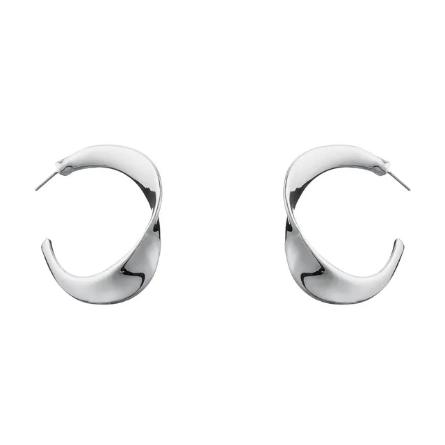 

Classic Sterling Sliver Hoop Earrings Statement CC Stud Earrings Twist Chunky C Shaped Earrings For Women Wedding Trendy Party