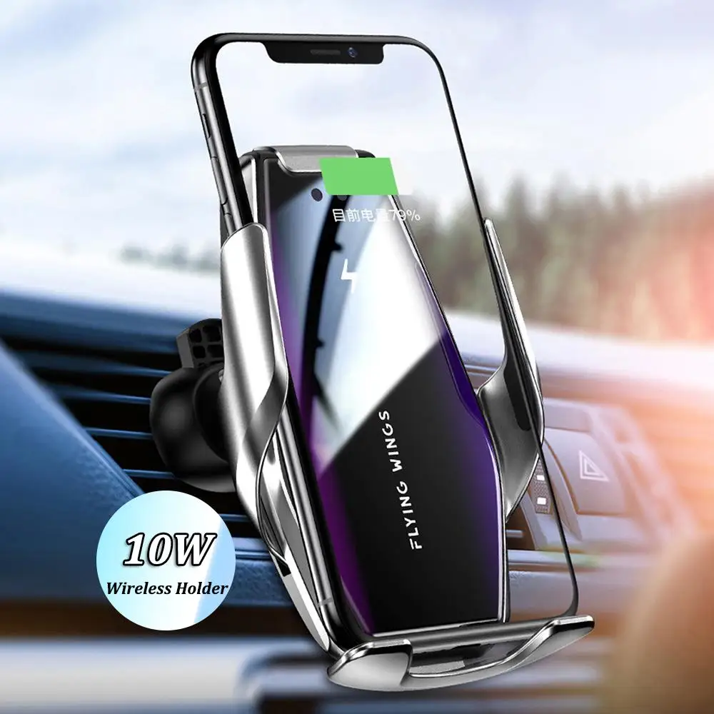 

Free Shipping 1 Sample OK Wireless Charger Car Holder Smart Automatic Air Vent Mount 10W Fast Wireless Car Charger Mount