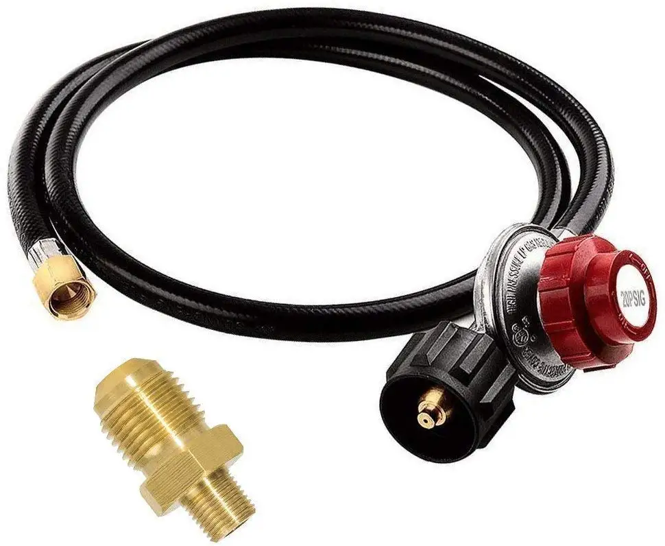 
4ft high pressure propane 20PSI adjustable regulator with QCC type hose  (60603295944)