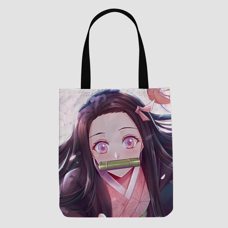 

Demon Slayer anime image promotional grocery shoulder handbag shopping canvas tote bag