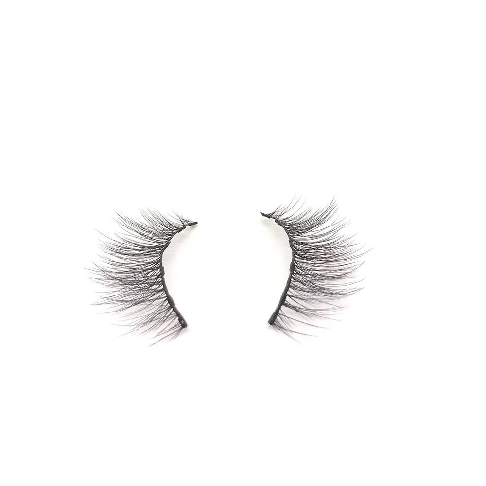 

Luxury reusable private label mink magnetic eyelashes, Natural black eyelashes