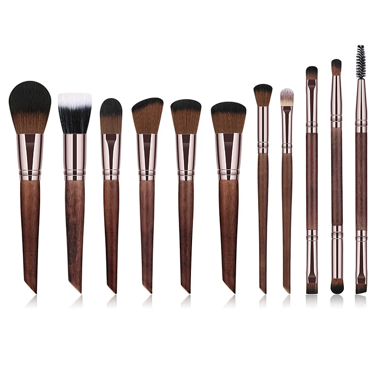 

High Quality 11Pcs Portable Concealer Brush Makeup Brushes sets Foundation Brush, As pictures