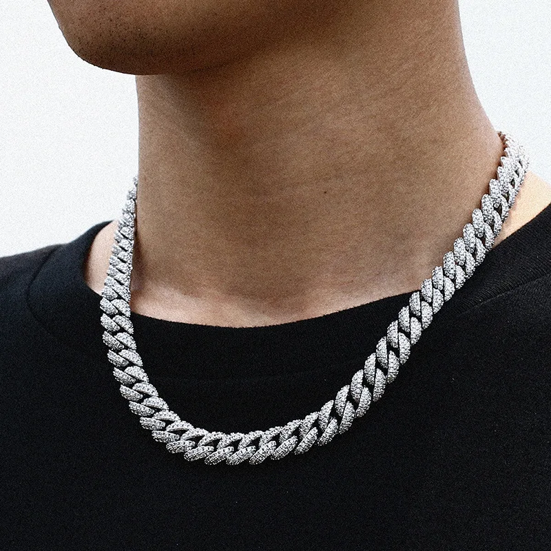 moissanite diamond cuban link chain