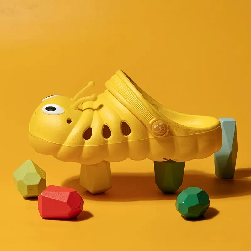 

Children Summer newest garden clogs Eva light soft ware comfortable flat sandal slides breathable kid cater pillar clogs