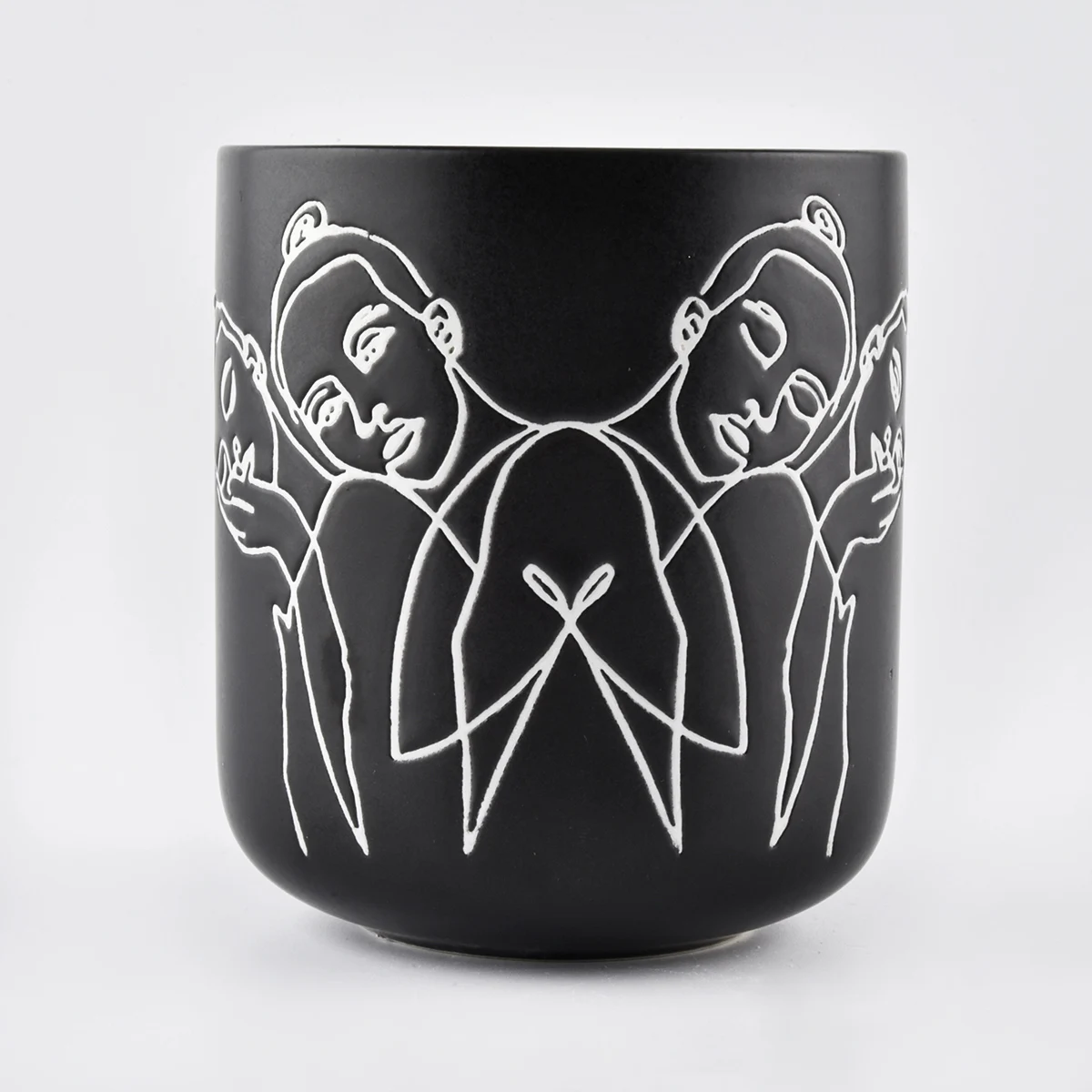 white ceramic candle jars in 8oz 10oz 12oz 14oz
