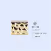 RS gold oblong perfume plastic cap with mirror broken design