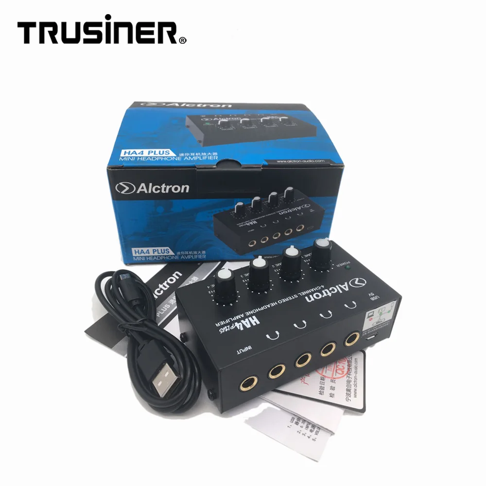 

Portable Ha4plus 4-channel Stereo Hifi Headphone Amplifier Board, Black