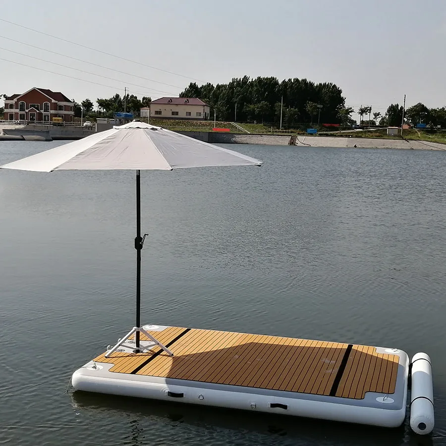 

floating inflatable island piattaforme gonfiabili galleggianti, Blue/white