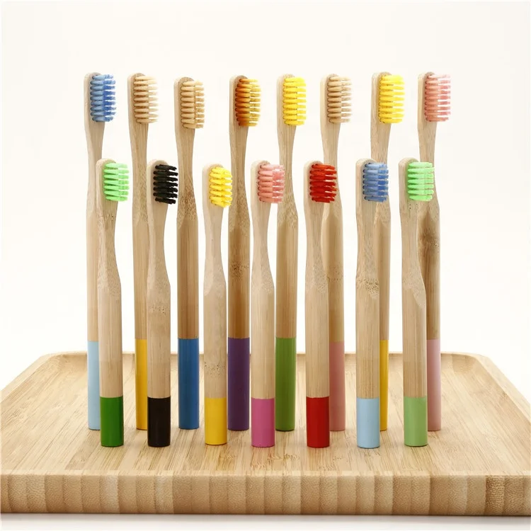 

Eco-friendly Biodegradable Adults Round Handle Bamboo Toothbrush