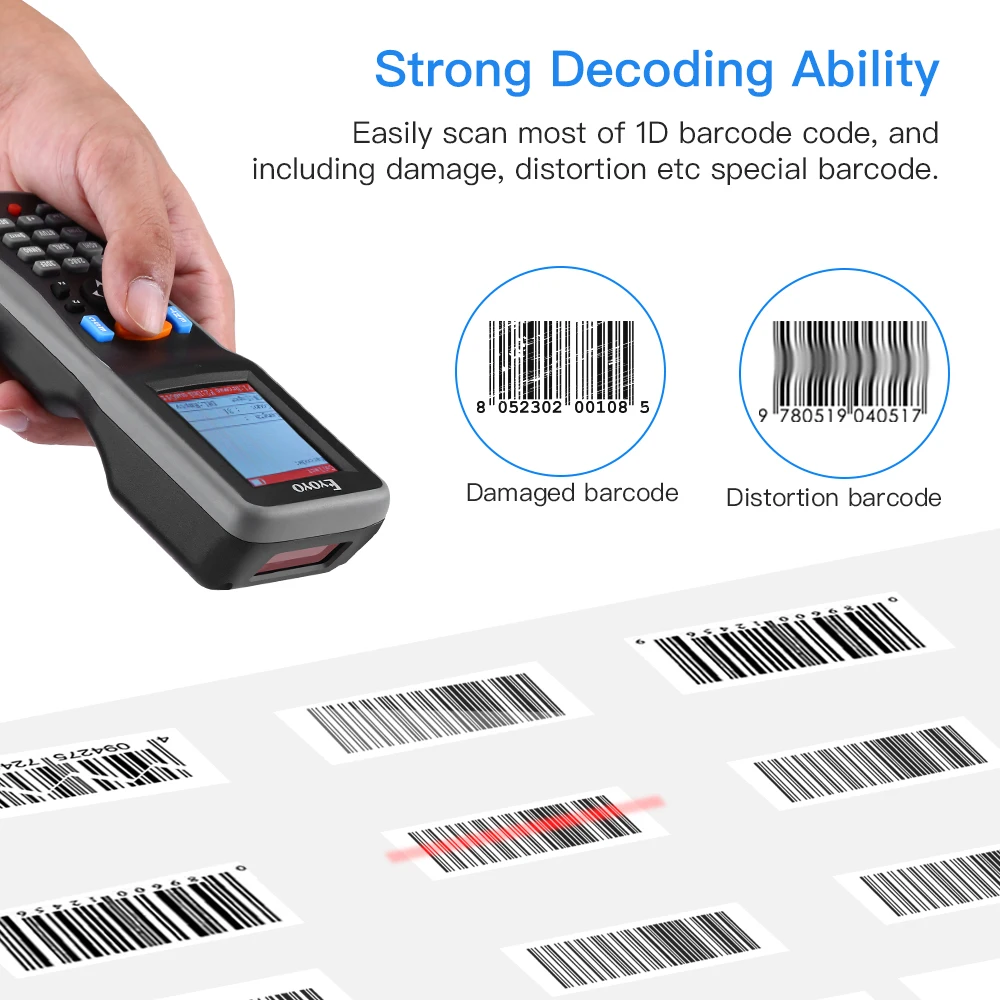 EYOYO CCD 1D Scanner Handheld Data Collector Inventory Counter Barcode ...