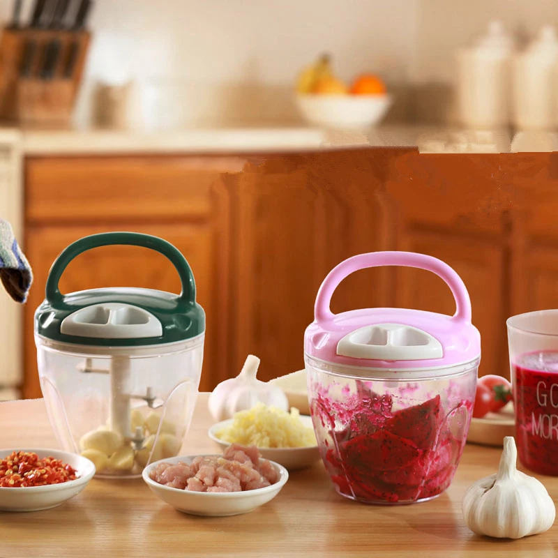 

Hot Sale Manual Food Processor Food Grade Creative Food Grade Plastic Garlic Cutting Grinder Chopper Stirring Machine