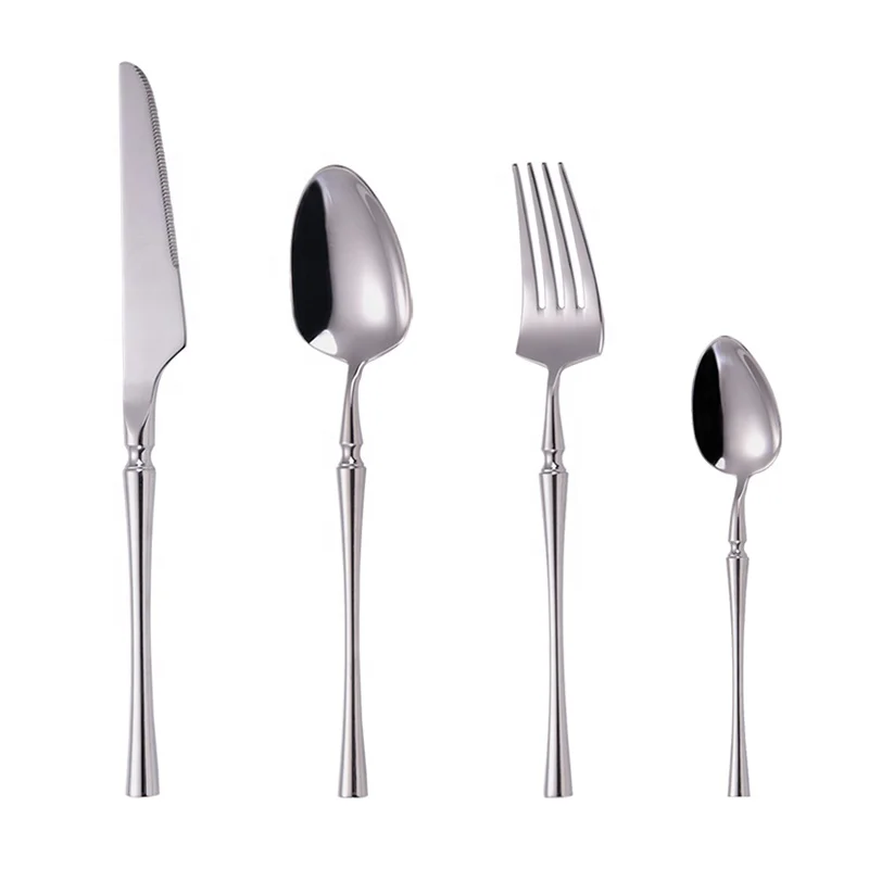 

Wholesale Silver Plated Spoon Silverware Set 24Piece Stainless Steel Cutlery, Silver, gold, rose gold, black,rainbow