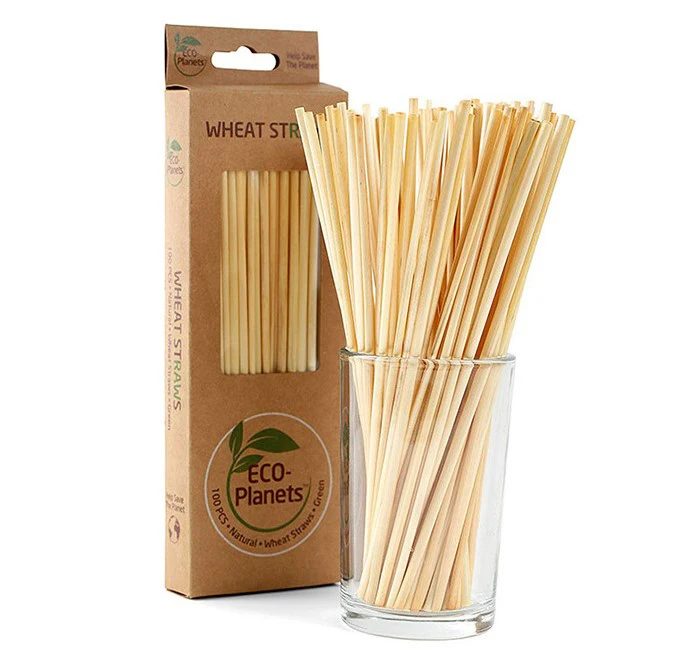 

2020 new wheat straw straws for juice drinks, Wood color