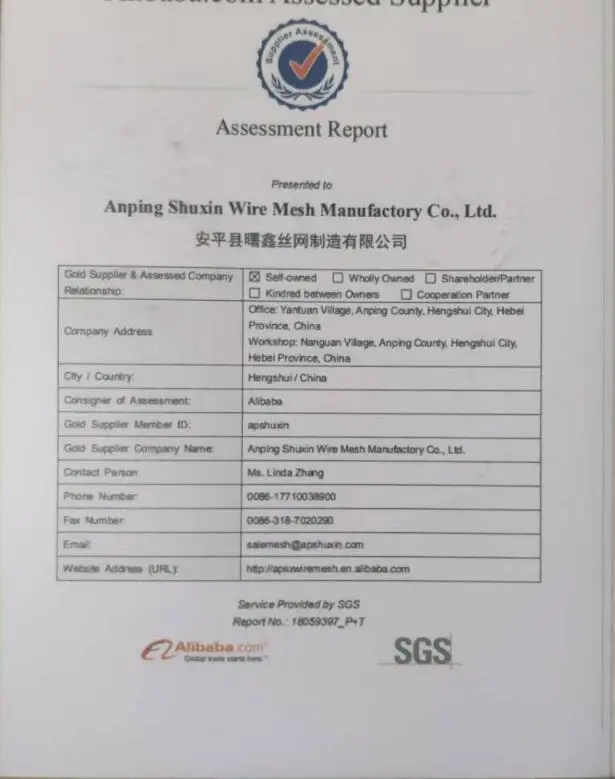 Assessment report