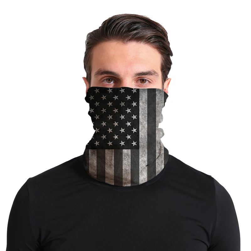 
Wholesale Factory Flag Buffs Selling Promotional Silk Custom Printed Neck Gaiter For Unisex Wear Fishing Bandana 