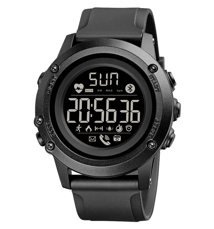 

New Model SKMEI 1671 Heart Rate Sport Digital Watches Fashion Waterproof Smart Watch, Black