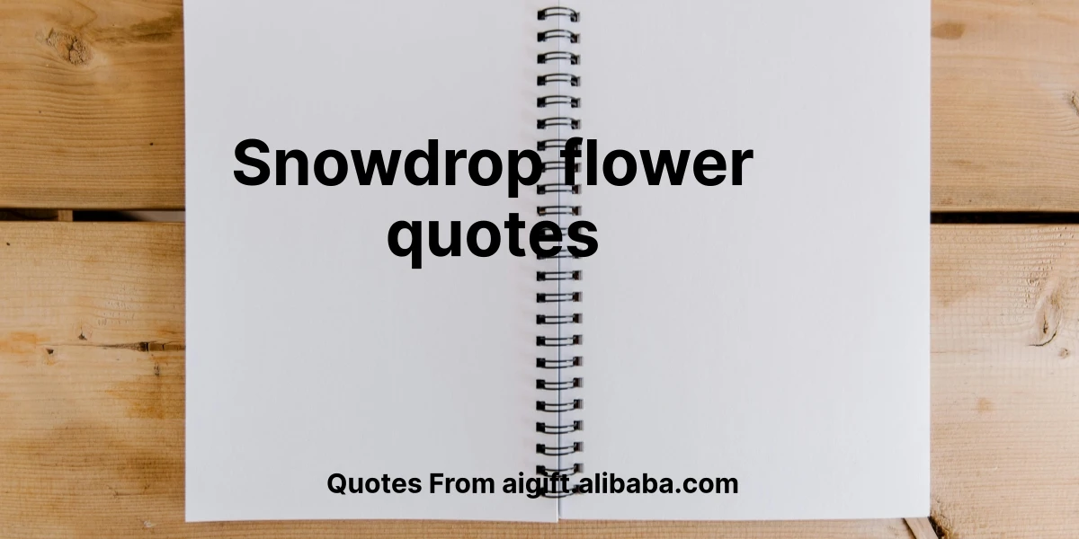 snowdrop flower quotes