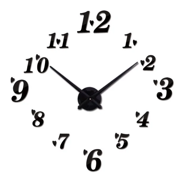 

Modern Present Decorative Wall Sticker 3D Frameless Digital DIY Wall Clock