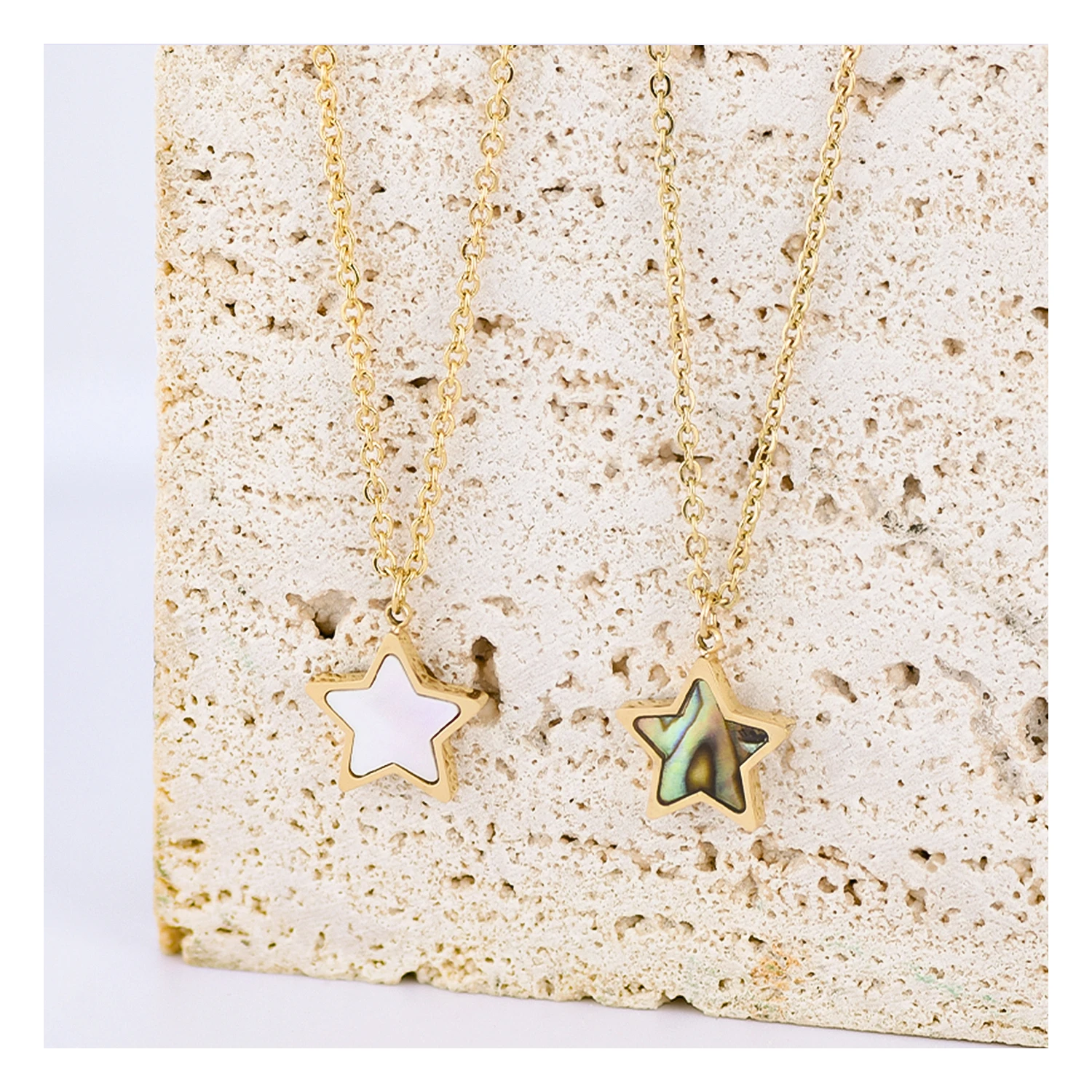 

Pendant Necklaces Gold Plates No Rust Initial Mother of Pearl Star for Women Dongguan Stainless Steel Shell Cross Chain BOHEMIA