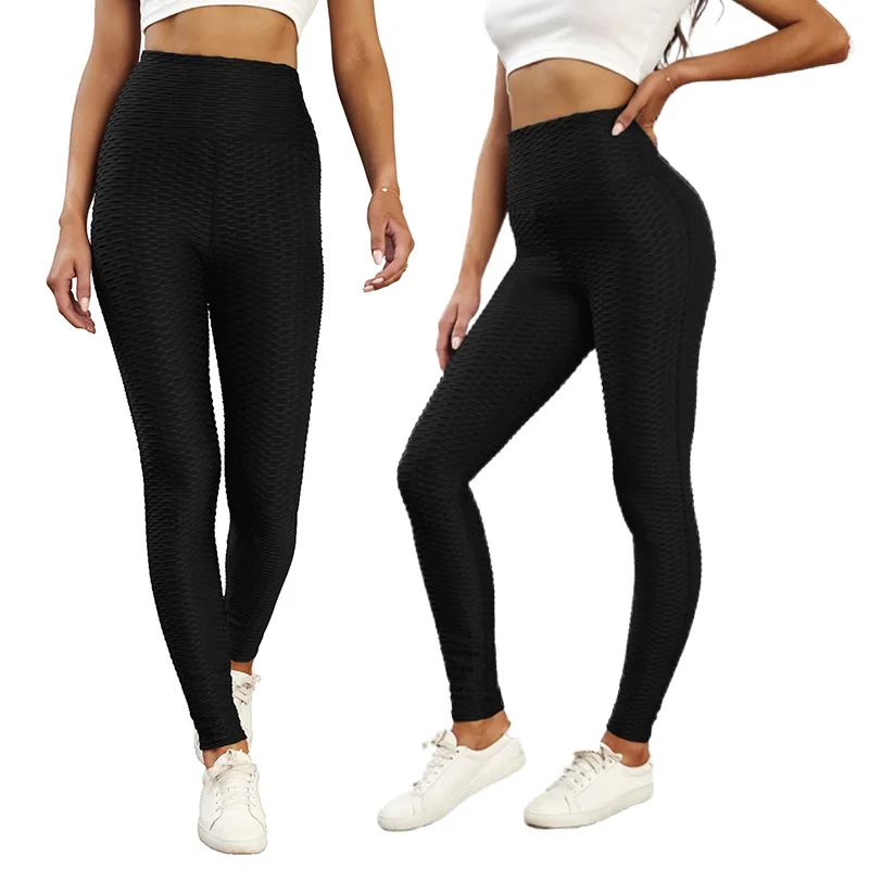 

High Quality Tik Tok Black Fitness High Waisted Tights Sport Seamless Leggings For Women, Customized