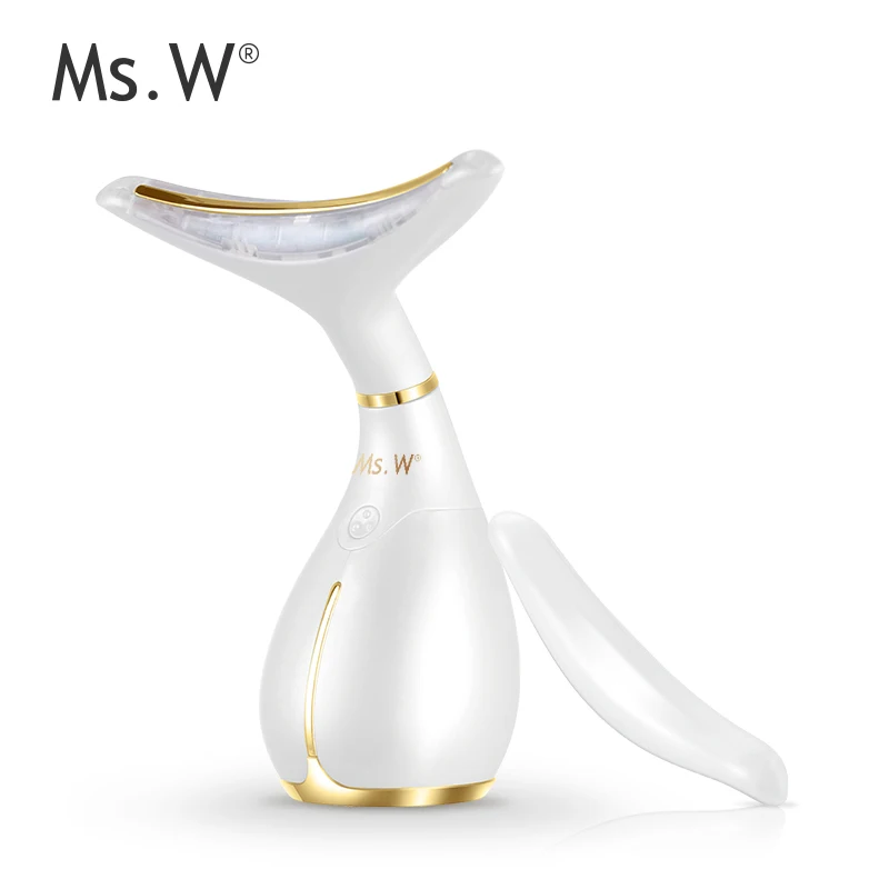 

309 Ms. W anti-aging face and neck massager acoustic vibration anti-wrinkle device thermal chin dust remover for anti-wrinkle