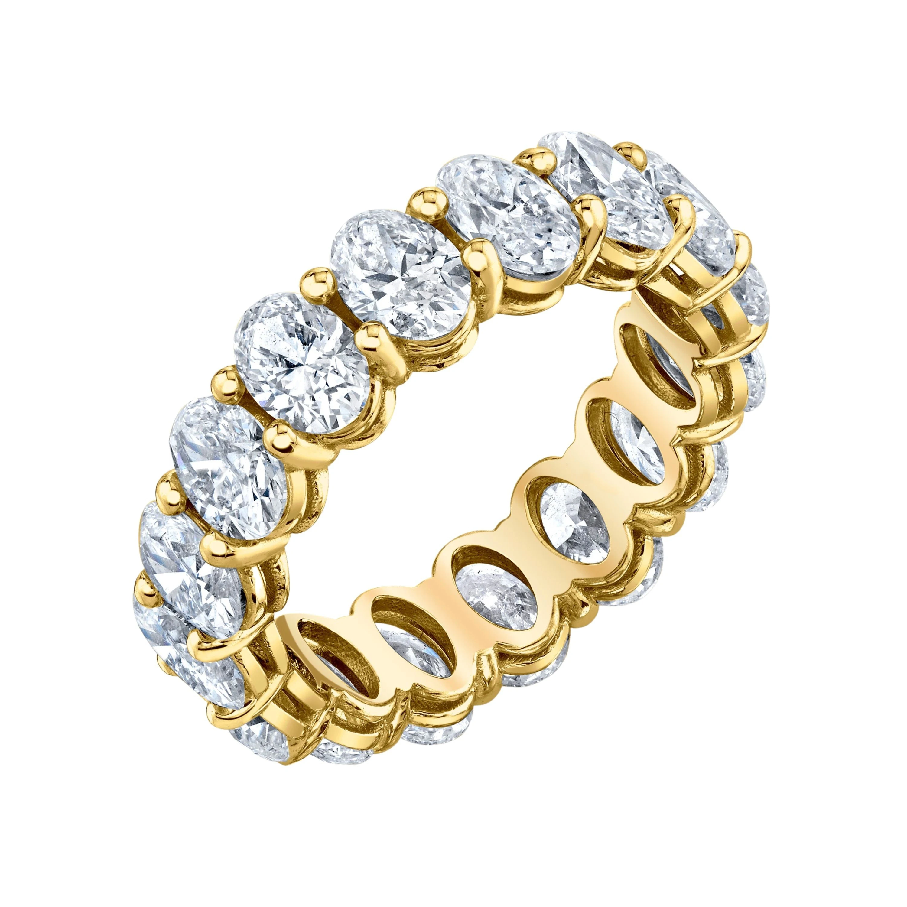 

Gemnel classic 925 sterling silver 18k gold vermeil pink trillion diamond eternity rainbow rings