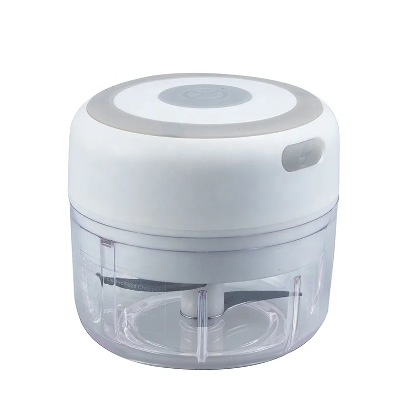

100ml/250ml Smart Gadget Mini Garlic Masher Food Processor USB Charging Electric Vegetable Chopper, White/pink