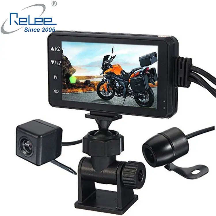 

Mirror Dash Cam Camera Dvr Motorcycle Recorder For Rearview Motorbike Moto Cars Reverse Gps 2.5K Rear View Video Car Black Box