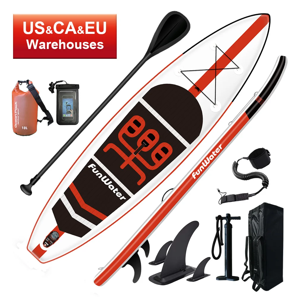 

FUNWATER Dropshipping sup paddle board inflatable wakeboard stand up paddle board surfboards sup padleboard soft boards surf, Orange