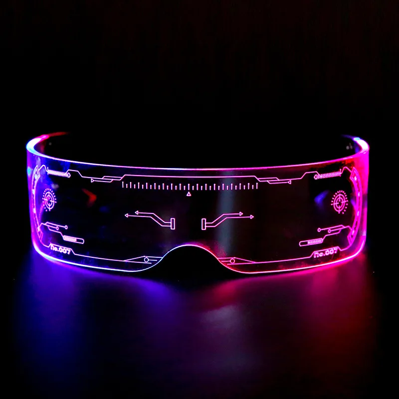 

Halloween Light Up glasses change colors flashing sound activated luminous flashing led sunglasses For Music Party Christmas, Multi-select