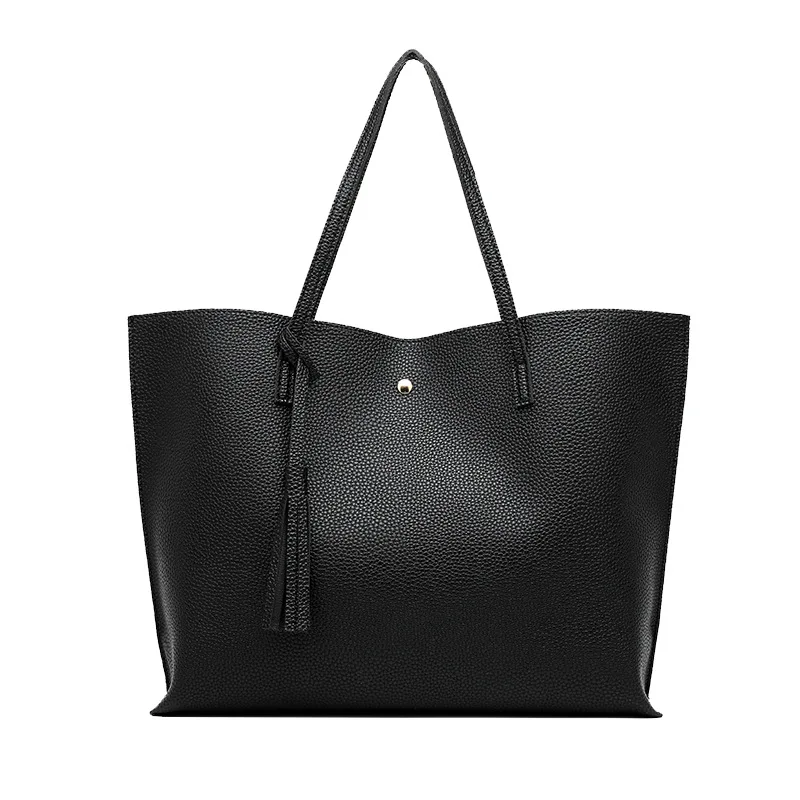 

Latest 2021 Classic Premium Fabric Tassel Hand Bags Luxury PU Leather Ladies Shoulder Large Capacity Women Tote Bag