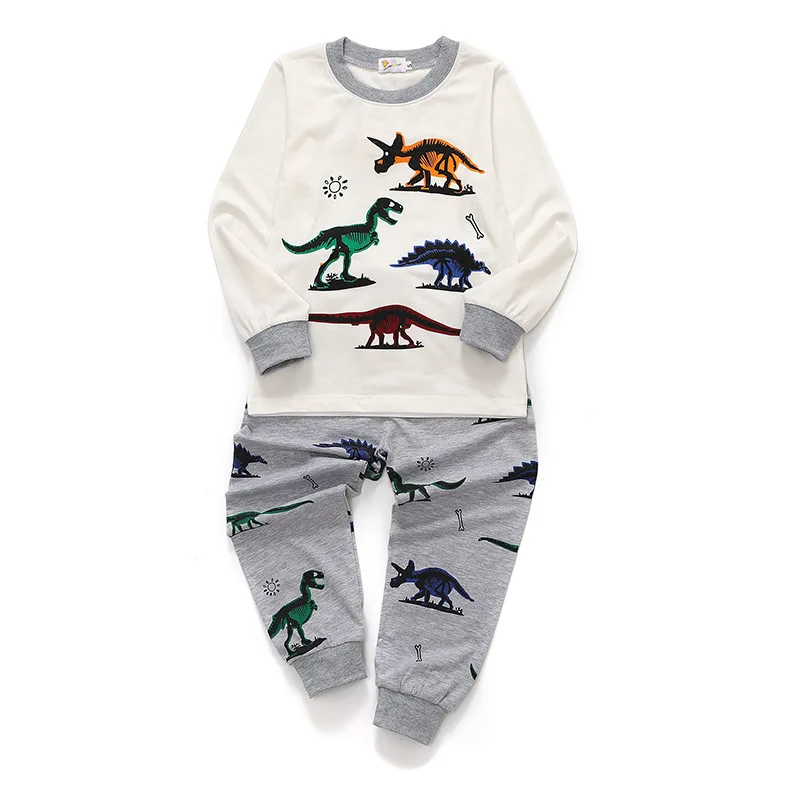

Autumn and winter dinosaur cartoon suit cotton boy long sleeve