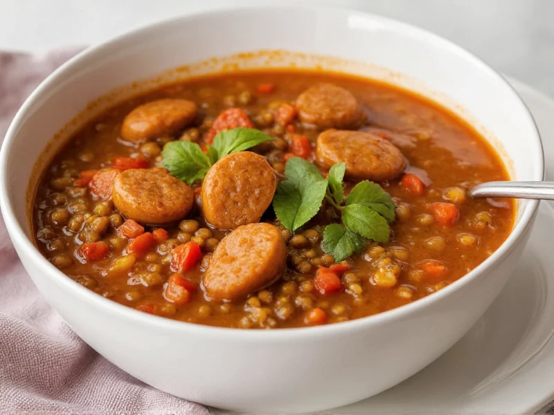 Perfect Lentil Soup with Sausage Recipe in 45 Minutes