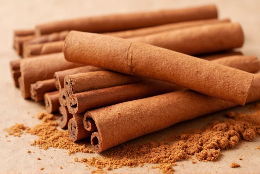 Two types of cinnamon displayed