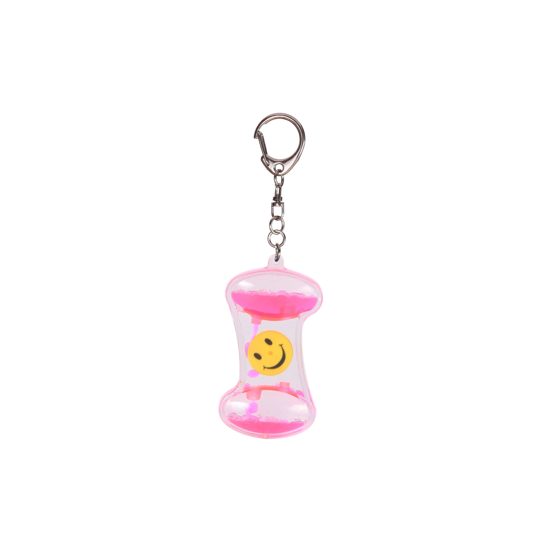 

S Shape liquid Timer Keychain Bubble Motion Aqua Hourglass