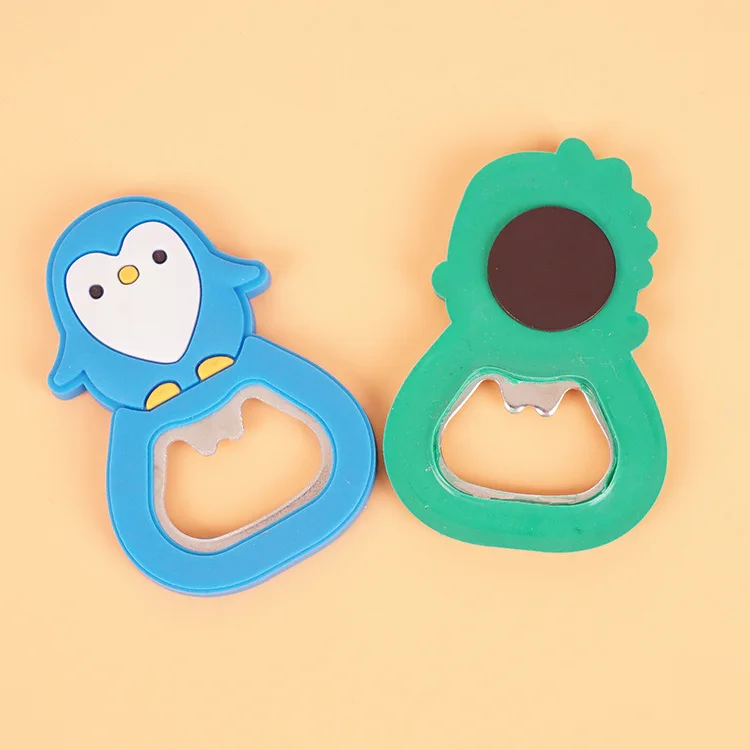 

Custom cartoon PVC rubber silicone Bottle Opener Personalized Beer drinks Bottle Opener, Custom color