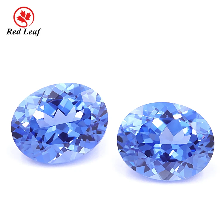 

Redleaf Jewelry wholesale price oval cut  loose Lab Grown stone blue sapphire